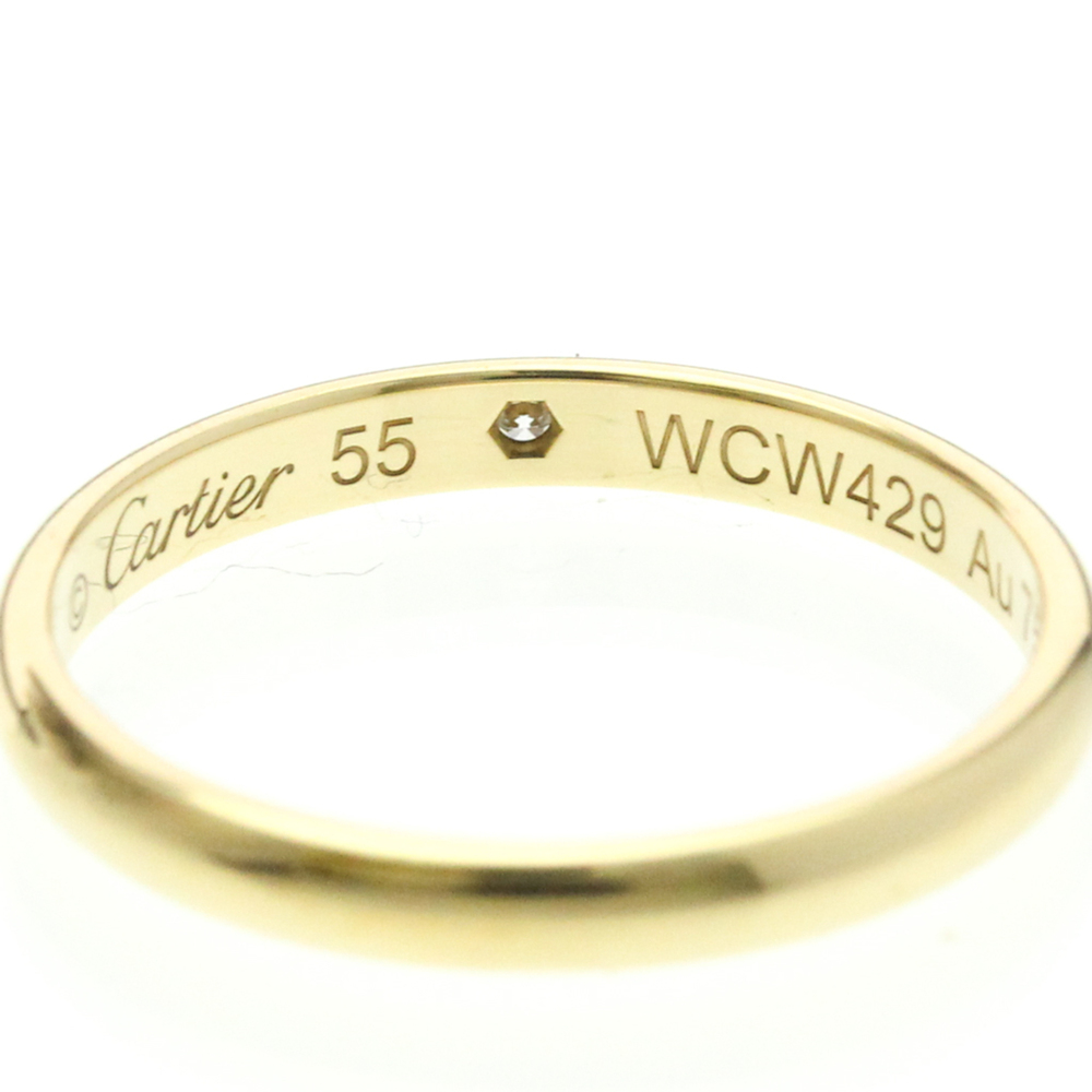 Cartier 1895 Wedding Ring With 1 Diamond Yellow Gold (18K) Fashion Diamond Ba... - Picture 7 of 9